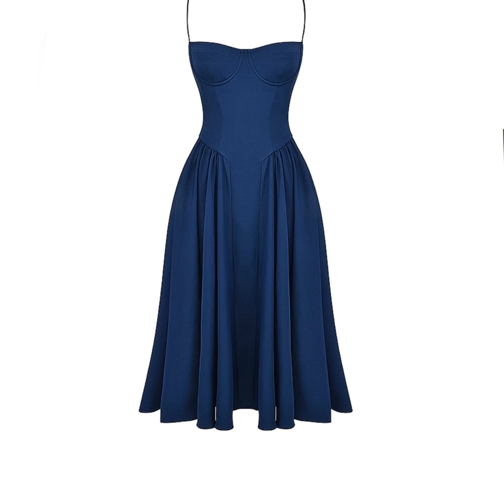 SOLD House of CB XS Navy Samaria Corset Dress